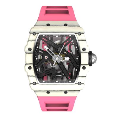 China Richard Watch Chronograph Wristwatch Luxury Mechanical Fluorine Rubber Watch Strap Sapphire Glass Mechanical Watch Waterproof for sale