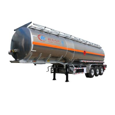 China 40000 Liters Diesel / Petrol Transport Semi Trailer 3 axles Aluminum Alloy fuel trailer for sale for sale