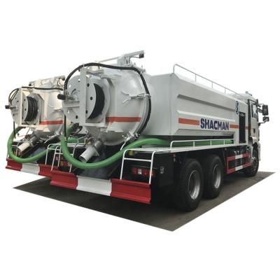 China 6x4 10wheelers 20000Liters shancman brand 18 Square Metre Cargo Vacuum Sewage Suction Trucks High Quality for sale