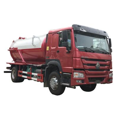 China Sino Truck 15cbm vacuum tank truck HOWO 290Hp 4X2 15000 Liters Sewage Suction Truck for sale