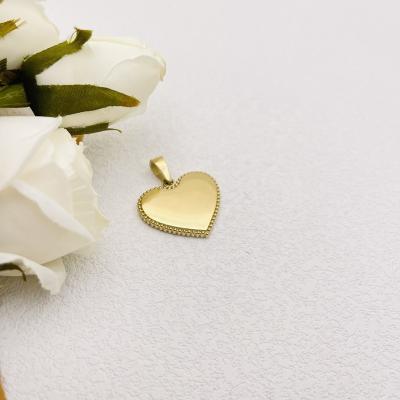 China TRENDY High Polished Different Shapes Geometric Hearts Smooth Logo Design Letter Pendant To Make Necklace for sale