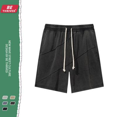 China Anti-wrinkle 2021 American new style summer old men's casual pants stitching cord shorts for sale