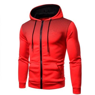 China Autumn And Winter New Men's Viable Fashion Casual Cardigan Coat Hooded Print Sweatshirt for sale