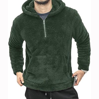China Autumn And Winter Hot Sale Viable Plush Hooded Men's Loose Pure Color Casual Slouchy Sweater for sale