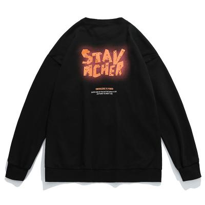 China Japanese style viable Korean men's road clothing autumn and winter new fashion loose top coat round neck plus size sweater for sale