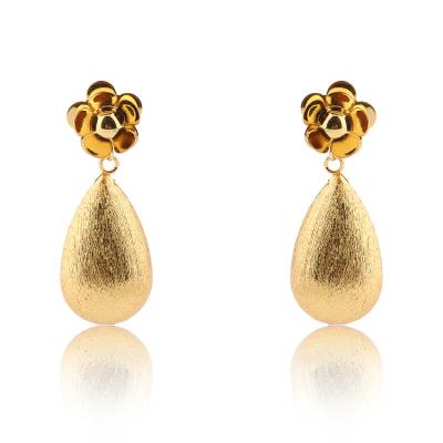 China Good quality new design gold earring designs small circle earrings gold plated circle brass earring for sale