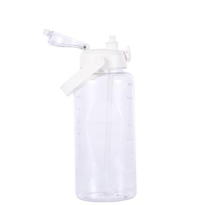 China 2L Leak Proof Flip Top Motivational Water Bottle Sustainable Fitness Gym Water for sale