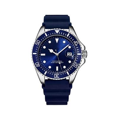China Automatic Mechanical Alarm Mens Watch Silicone Diver Diving Watch for sale