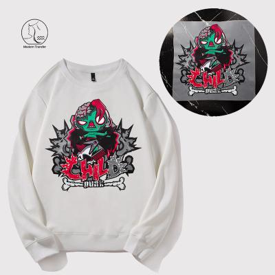China Same artwork high service Yunshang silk screen dtf transfer printing heat label transfer your own Logo Tshirt Heat Transfer For garment for sale