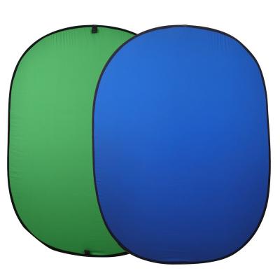 China contexto da tela da dobradura de 5*6.5ft Chromakey, 2 em 1 contexto verde azul reversível da cadeira da tela à venda