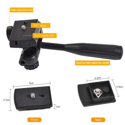 China Placa da liberação de Pan Tripod Tilt Head Quick de 3 maneiras e montagem de câmera 360 à venda
