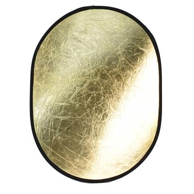 China Refletor leve dobrável oval dourado portátil para o estúdio 120x90cm da fotografia à venda