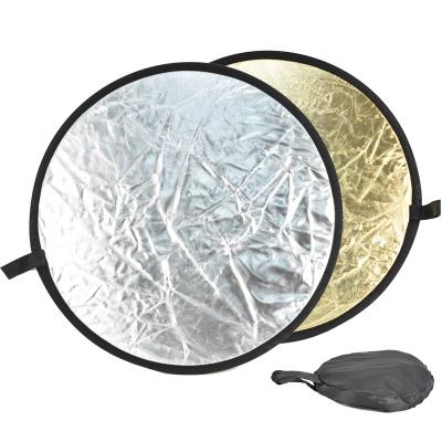 China refletor de prata do estúdio da foto da dobradura do ouro de 60cm para o tiro interno exterior à venda