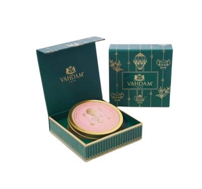 China Recycled materials wholesale custom round 1oz 2oz tin can candle bang small gold tin candle container for sale