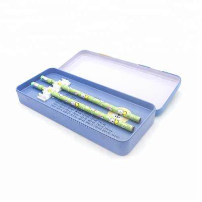 China Schools & Offices Wholesale Custom Logo Empty Pencil Container Metal Tin Box For Kids for sale