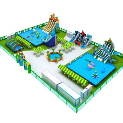 China Amusement Room Park Used Inflatable Floating Water Park Water Floating Games Jumping Bouncer Inflatable Water Park for sale