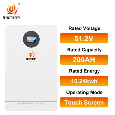 중국 10.24kwh 51.2V 200Ah 가정용 에너지 저장 배터리 용량 리?? 이온 화학 및 6000 회로 판매용