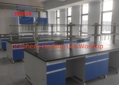 China Schoolwetenschappelijke experimenten Chemie Verwarmingslaboratorium Werkbank met reagensrek Te koop
