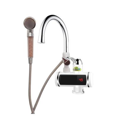 China Hotel GF18KX+ 220V 3000W Instant Electric Shower Heater Hot Water Faucet Heater Faucet with Shower for Kitchen or Bathroom for sale