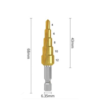China Electric Drill Bench Drill Pagoda Stepped HSS Triangle Drill Pagoda Step Drill Bit Hole Cutter Opener Tools 4-32mm 4-20mm for sale