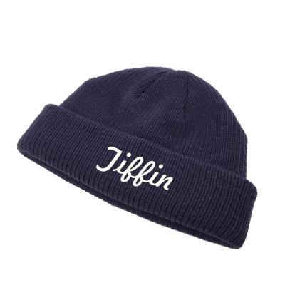 China Hot 100 COMMON High Quality Acrylic Knit Winter Wholesale Knitted Logo Beanie Hats Custom Made for sale