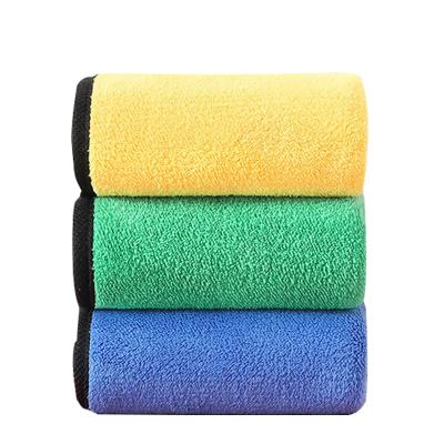 China Viable Borderless Microfiber Cleaning Cloth For Car Washing/Cleaning Dry Towel Microfiber Absorbent Super Short Long Clip for sale
