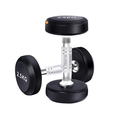 China Durable Multipurpose Fitness Equipment Work Out Single Hand Portable Standard Urethane 15Lb Poly Iron Dumbbell for sale