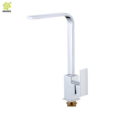China Factory Sale Metered Square Faucets 360 Degree Flex Hat Chrome 304SS And Cold Water For Kitchen Faucet Kitchen Sink Faucet for sale