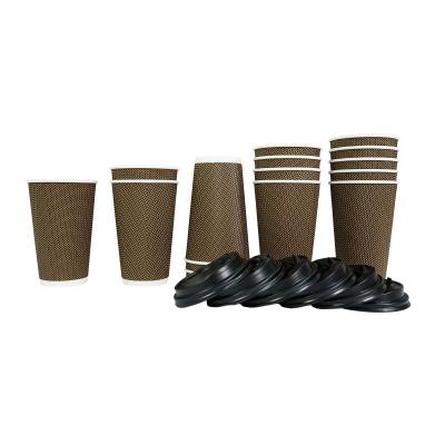 Cina Coppa di carta a parete tripla a base d'acqua Soluzione innovativa DIN certificata 16 oz in vendita