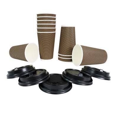 Κίνα Χωρίς πλαστικό 16oz χαρτιά καφέ φλιτζάνια με υδατική επικάλυψη τριπλό τοίχωμα προς πώληση