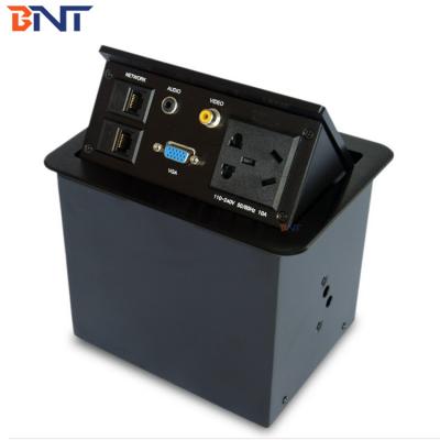 China Conference Room AV Desktop Power Pop Up Sockets With Audio / Video / VGA for sale