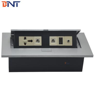 China Hidden 3.5 Audio Desk Pop Up Sockets Black Matte , Power Supply Plug For Tabletop for sale
