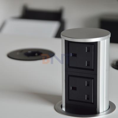 China UK Plug Type Pneumatic Lifting Outlet Pneumatic Pop up Power Socket for Hidden Kitchen for sale
