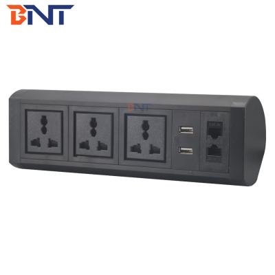 China movable style with double universal power plug clamp on table socket BTS-409 for sale