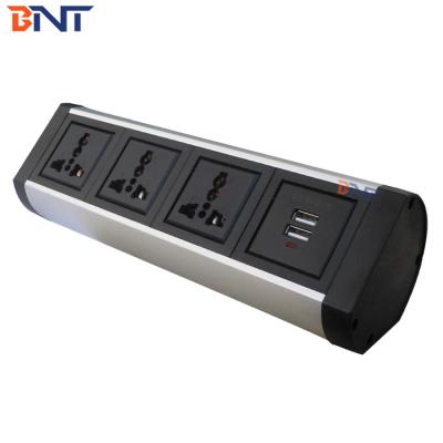 China aluminum alloy shell with three austrial power interface clamp on desk socket for sale