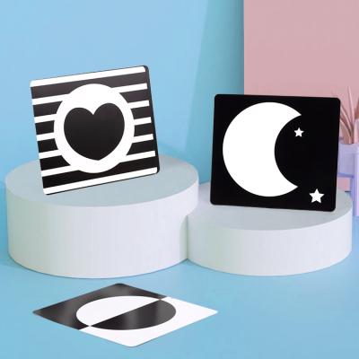 China Cardboard FlashCards Montessori Black White Educational Toys Contrast Visual Flashcards Early Learning Education Toys For Baby for sale