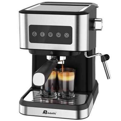 China Anbo Touch Screen Control Coffee And Espresso Maker Multifunctional Cappuccino 20 Bar for sale