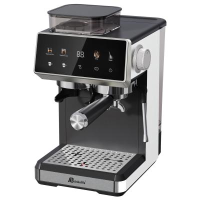 China Anbo Big Touch Screen Control Cappuccino Espresso Coffee Machine Multifunctional With Grinder for sale