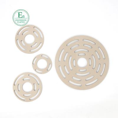 China Modelação por injeção Polyetheretherketone das peças dos plásticos do elevado desempenho da válvula do AUGE do OEM à venda