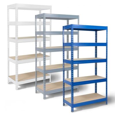 China Corrosion Protection 5 Layers Boltless Metal Corner Rack Warehouse Wholesale Storage Rack for sale