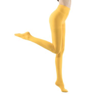 China Women Antibacterial Wholesale Wearing Yellow Thick Pantyhose for sale