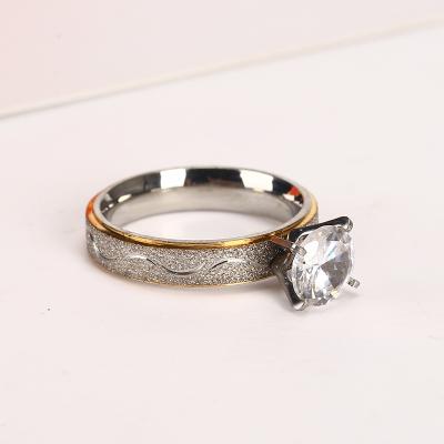 China FASHIONABLE Geometric Chain Roman Numeral Index Ring Combination Titanium Steel Men And Women Stainless Steel Gold Ring for sale