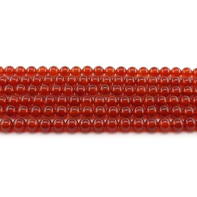 China For Jewelry Making Wholesale 4/6/8/10mm Red Agate Loose Size Gemstone Beads Set Natural Stone Beads For Jewelry Making Sets for sale