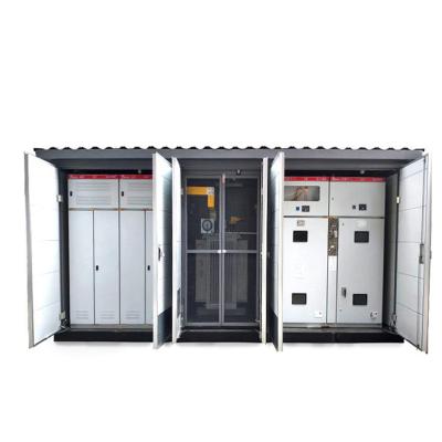China Three Phase 50/60Hz Power Distribution System 1600kva 2000kva 33kv Substation Price With SF6 Oil Transformer Switch Panel for sale