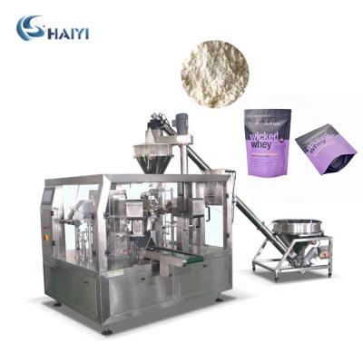 China High Speed Automatic Food Auger Filler Zip Lock Rack Doybag Powder Filling Hot Seal Filling Machine for sale