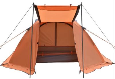 China 150*210*120cm Waterproof Orange 210D Polyester Ripstop Coated PU3500+ Outdoor Camping Tents Fit For 2~3 People for sale