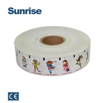 China OEM Temporary Temporary Tattoo Sticker Sunrise Paper Roll For Bubble Gum Wrapping for sale