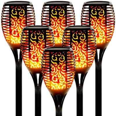 China Solar Garden Flame Lights, 96LEDs Solar Torch Lights with Flicking Flame, Waterproof Solar Landscape Pathway Lighting for Garden for sale