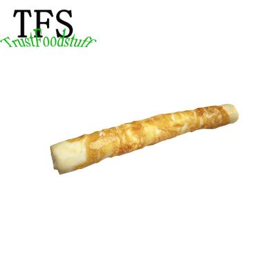 China Viable Dry Chicken Wrap Rawhide Sticks Large Size Dog Food for sale