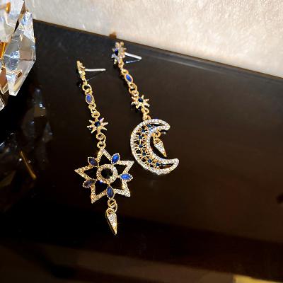 China TRENDY Fashion Trendy Star Purple Crystal Earring For Women Moon for sale